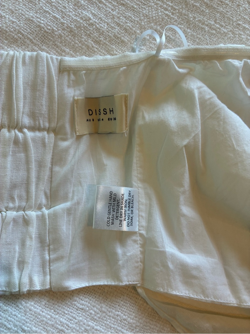 DISSH Nicci White Linen Strapless Top - Picture 4 of 4